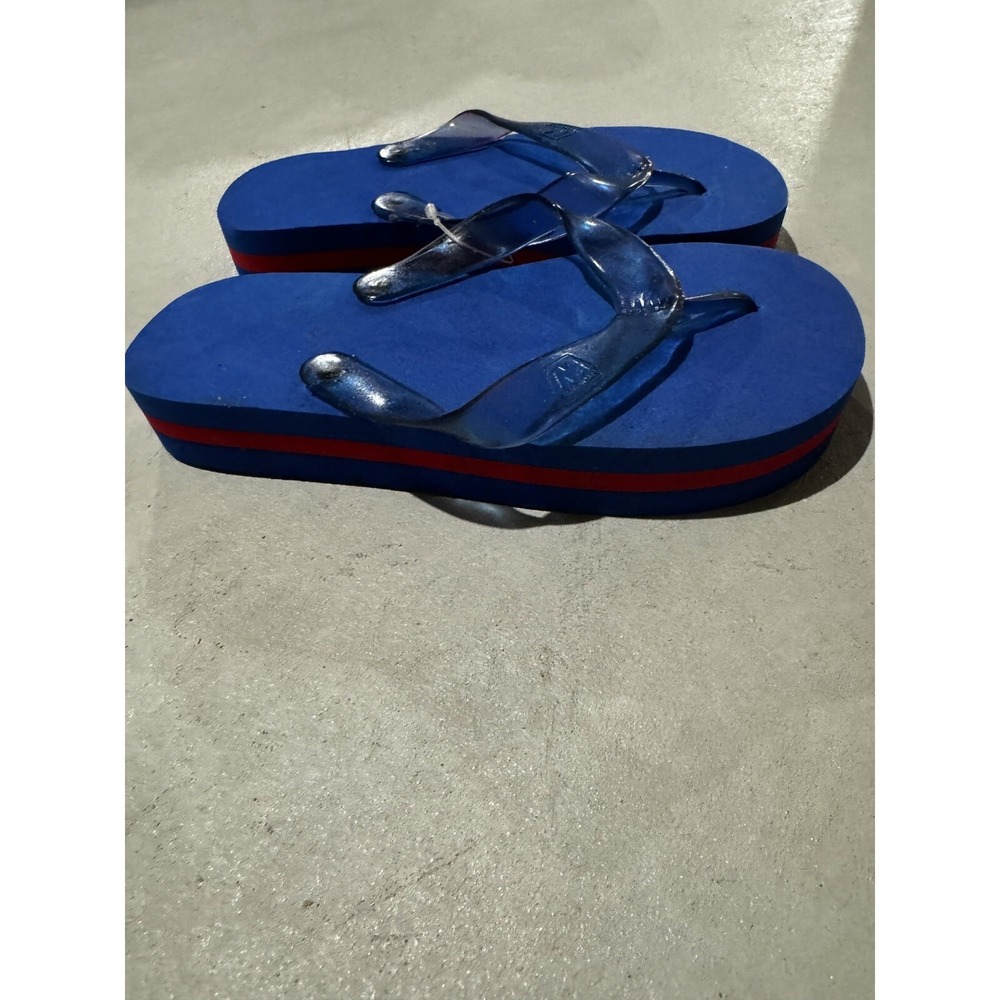 vintage flip flops kids‎ Beach Summer Shoes Size 13-2 (5-8yrs) Sandals Blue/red